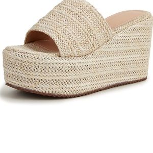 Erocalli Platform Slides Espadrille Wedge
